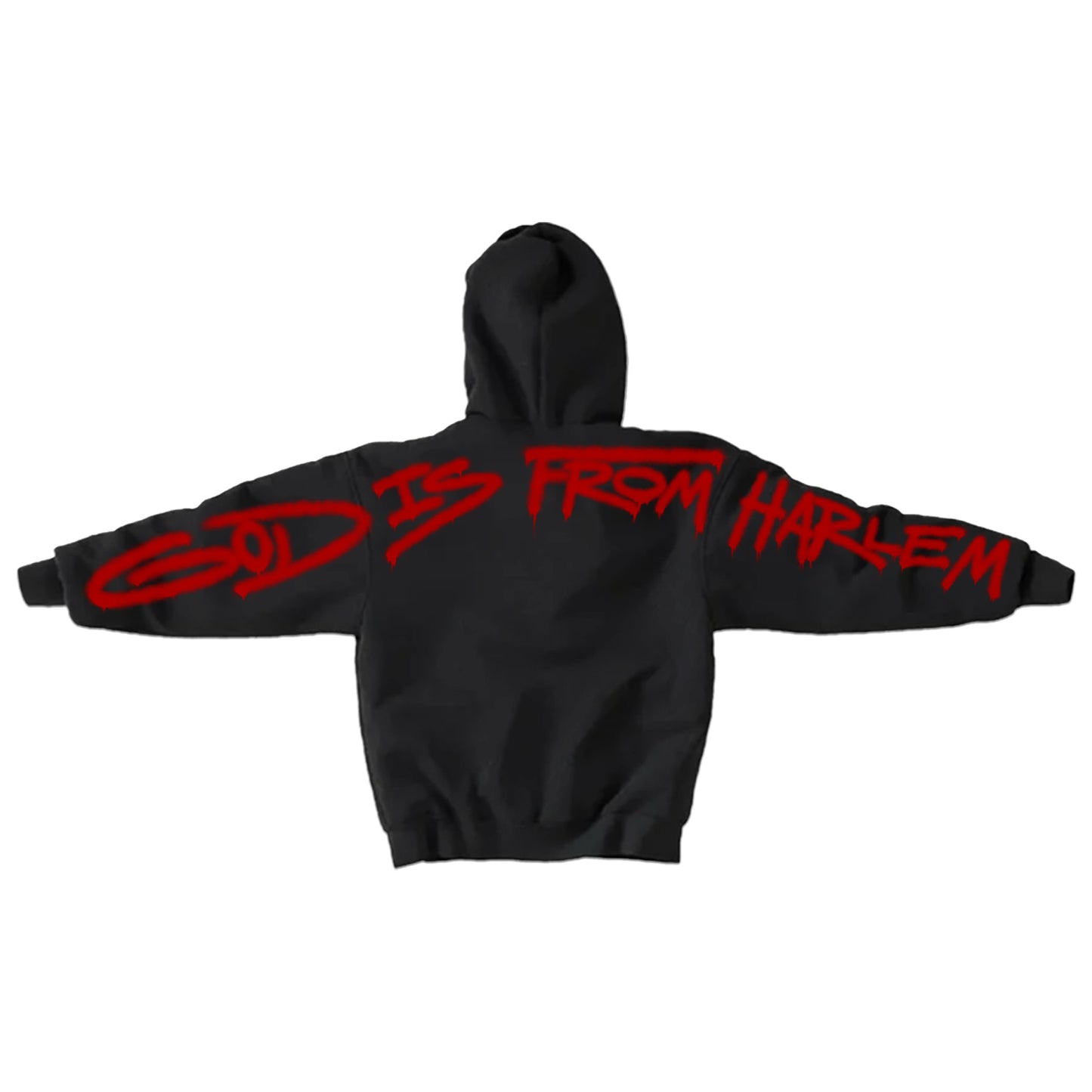 God Is From Harlem Graffiti Hoodie (Black)